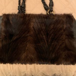 Paolo masi authentic fur handbag